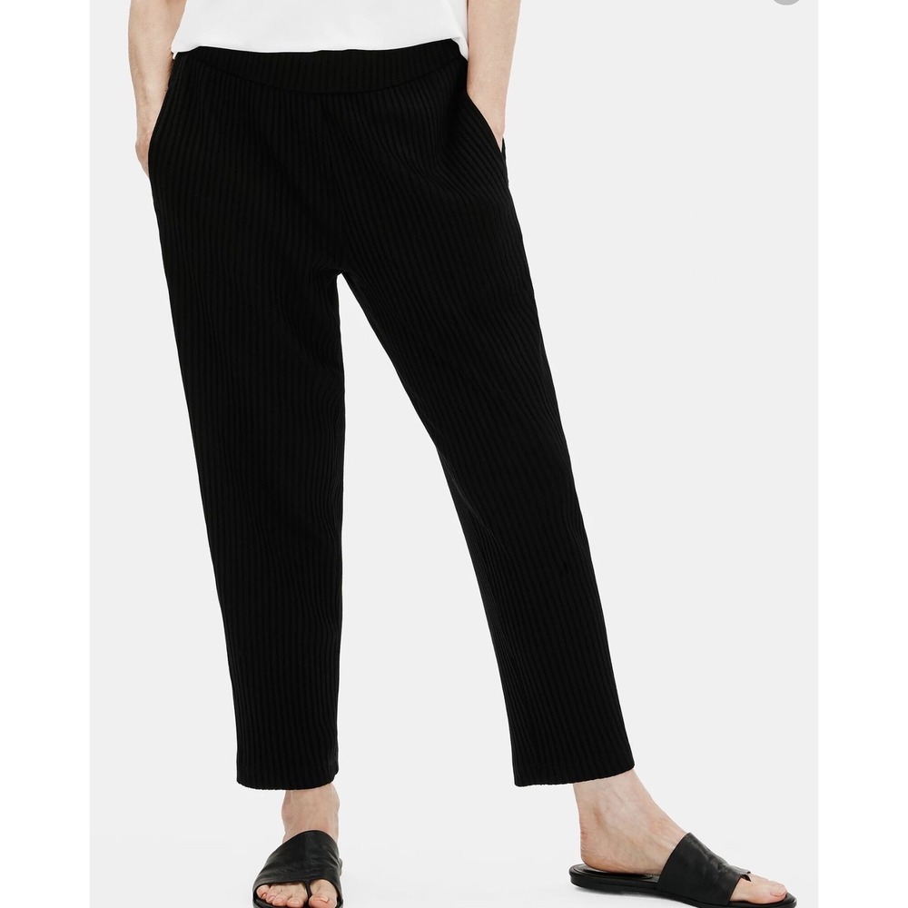 Eileen Fisher Tapered Ankle Trouser Black Small New‎ With Tags